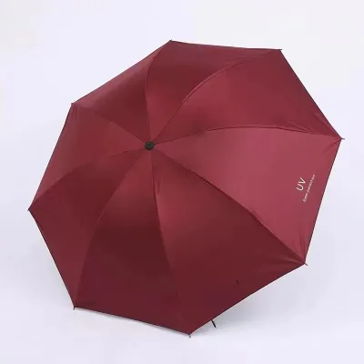 Automatic 8 Bone Black Rubber Sun Protection Uv Protection Umbrella