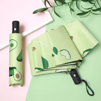 Fashion Fresh Fruit Automatic Folding Uv-Proof Sun-Proof Sunny And Rain Umbrella