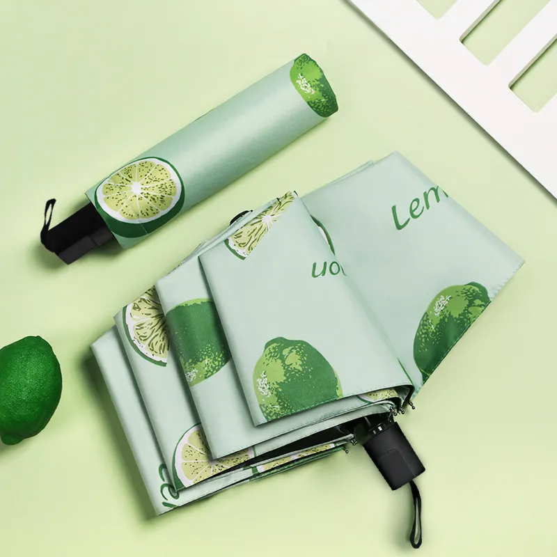Fashion Fresh Fruit Manual Folding Uv-Proof Sun-Proof Sunny And Rain Umbrella