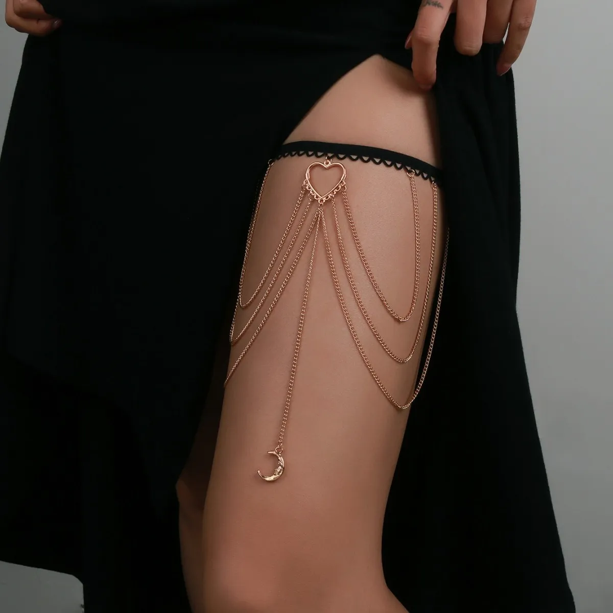 Women Fashion Sexy Beach Imitation Pearl Leg Ring Body Chain