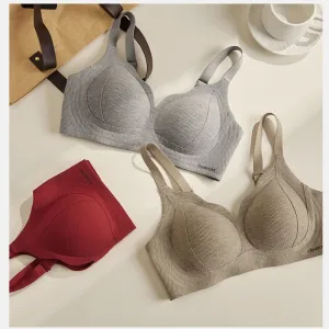 Women Fashion Sexy Solid Colortraceless Push-Up Non-Steel Rings Bra