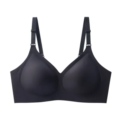 Women'S Fashion Simple Solid Color Traceless Anti-Sagging Bra