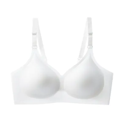 Women'S Fashion Simple Solid Color Traceless Anti-Sagging Bra