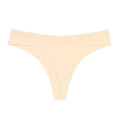 Women Fashion Sexy Simple Solid Color Breathable Low Waist Thong