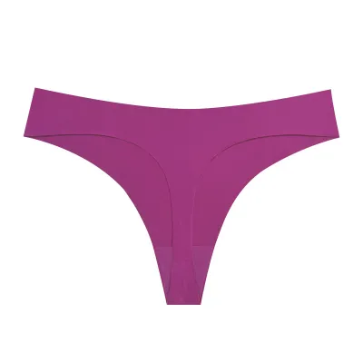 Women Fashion Sexy Simple Solid Color Breathable Low Waist Thong
