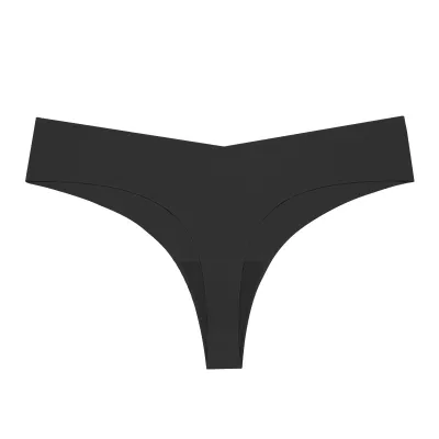 Women Fashion Sexysolid Color Ice Silk Breathable Low Waist Thong