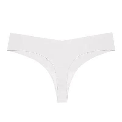 Women Fashion Sexysolid Color Ice Silk Breathable Low Waist Thong