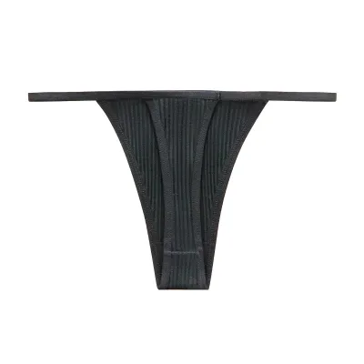 Women Fashion Sexy Solid Color Low Waist Cotton Thong