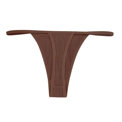 Women Fashion Sexy Solid Color Low Waist Cotton Thong