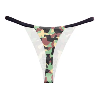 Women Fashion Sexy Camouflage Low Waist Seamless Thong
