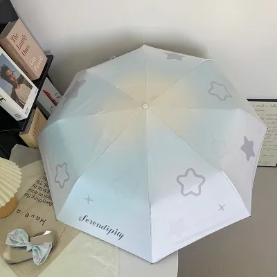 Fashion Cartoon Printed Sun Protection Uv Protection Portable Mini Folding Umbrella