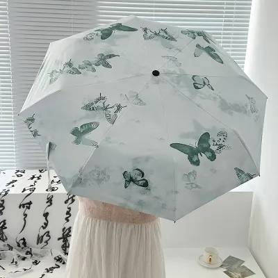 Fashion Cartoon Printed Sun Protection Uv Protection Portable Mini Folding Umbrella