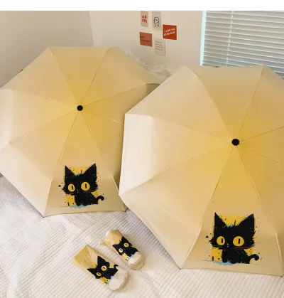 Fashion Cartoon Printed Sun Protection Uv Protection Portable Mini Folding Umbrella
