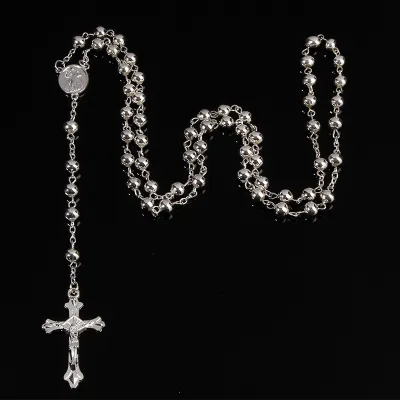 Fashion Cross Beaded Chain Necklace