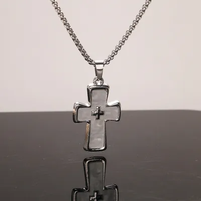 Fashion Simple Double Cross Pendant Necklace