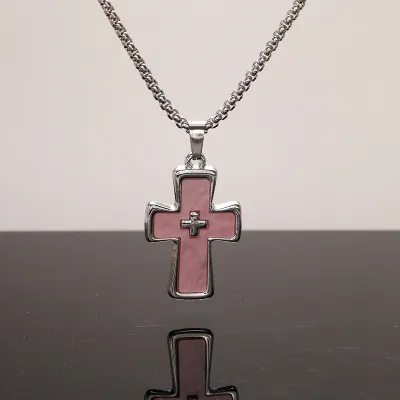 Fashion Simple Double Cross Pendant Necklace