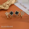 Zirconium Five-Star Four-Leaf Clover Earrings