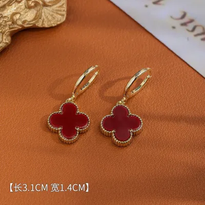 Women Fashion Four-Leaf Clover Series Earrings
