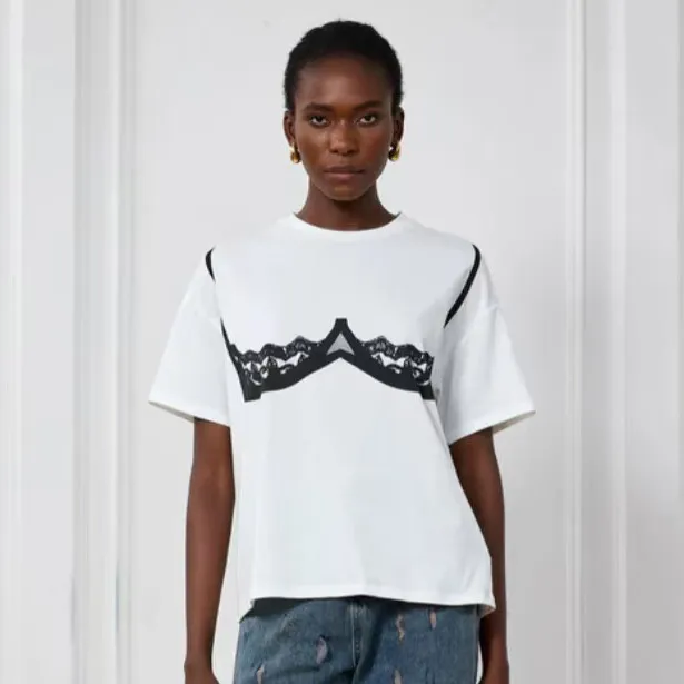Women Fashion Casual Printed Cotton Short-Sleeve T-Shirt