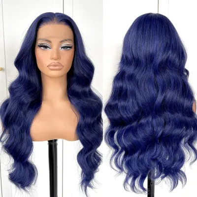 Women Fashion Full Head Cover Front Lace Chemical Fiber Long Curly Wig