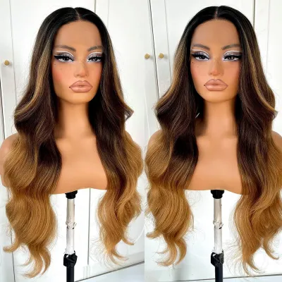 Women Fashion Full Head Cover Front Lace Chemical Fiber Long Curly Wig