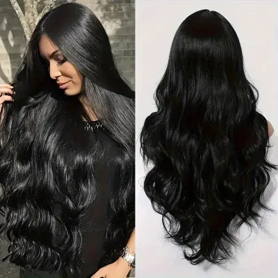 Women Fashion Front Lace Large Wave Curly Wig