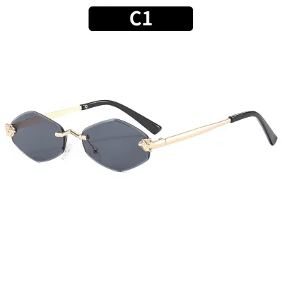 Women Fashion Rimless Diamond Sunglasses