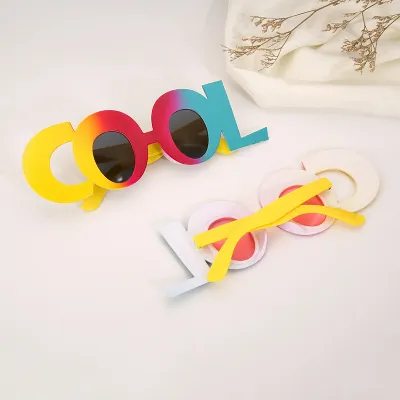 Fashion Creative Multicolor Spray Paint Cool Party Decorative Sunglasses