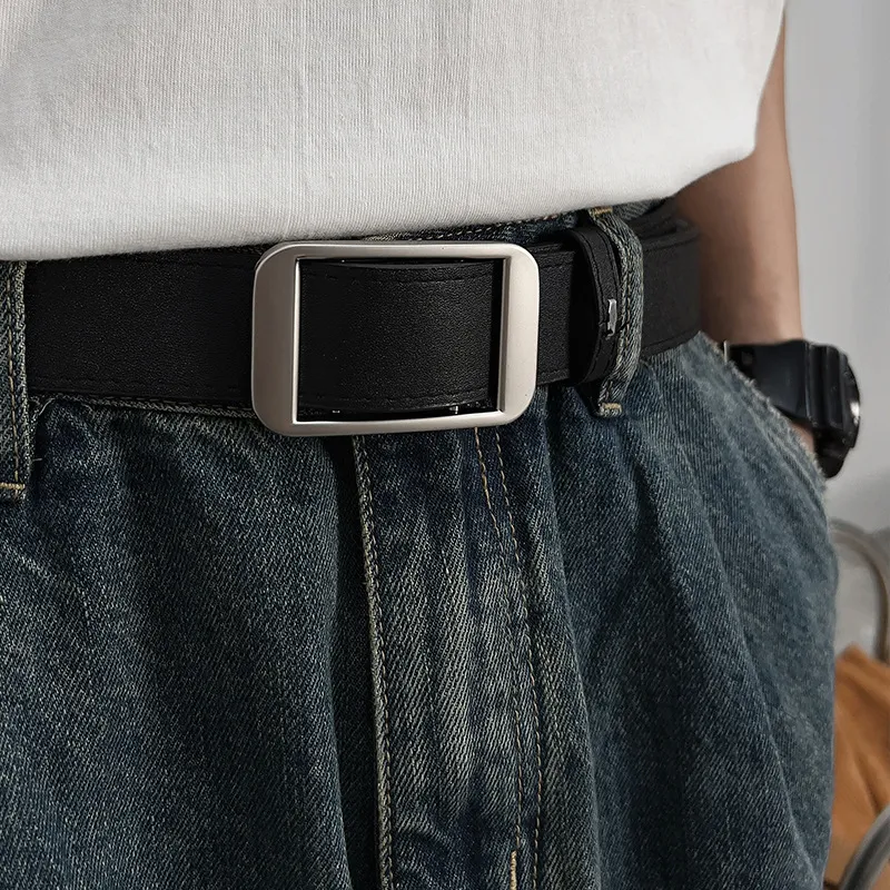 Fashion Casual Solid Color Punch-Free Belt
