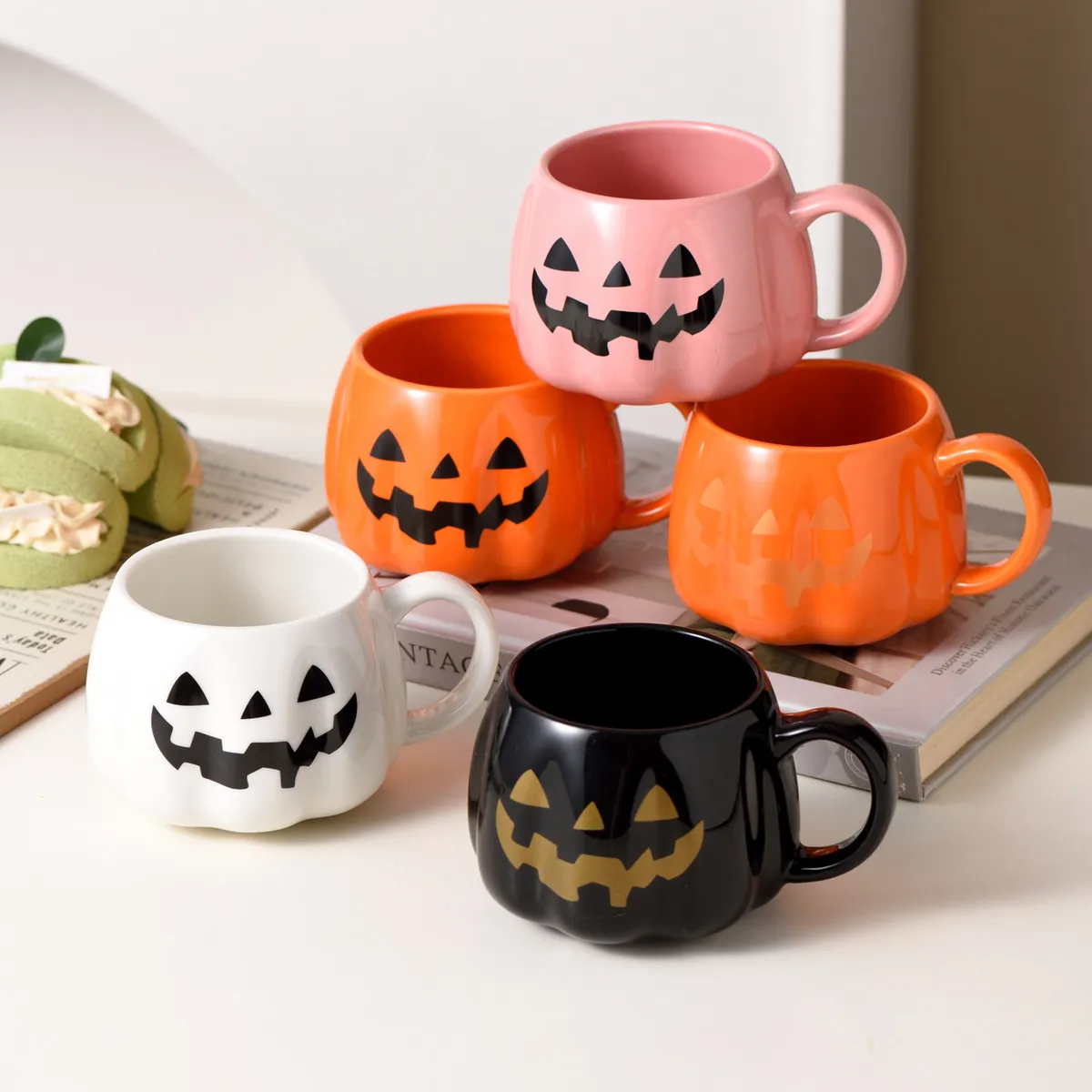 Halloween Fashion Creative Gift Pumpkin Mug Ceramic Cup