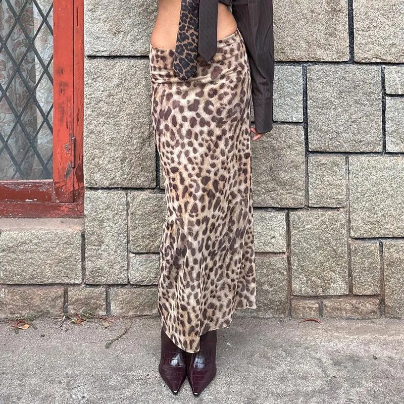 Women'S Fashion Summer Leopard Printed High Waist Skirt