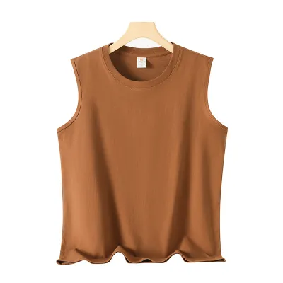 Men Fashion Casual Spring And Summer Solid Color Sleeveless Tank Top