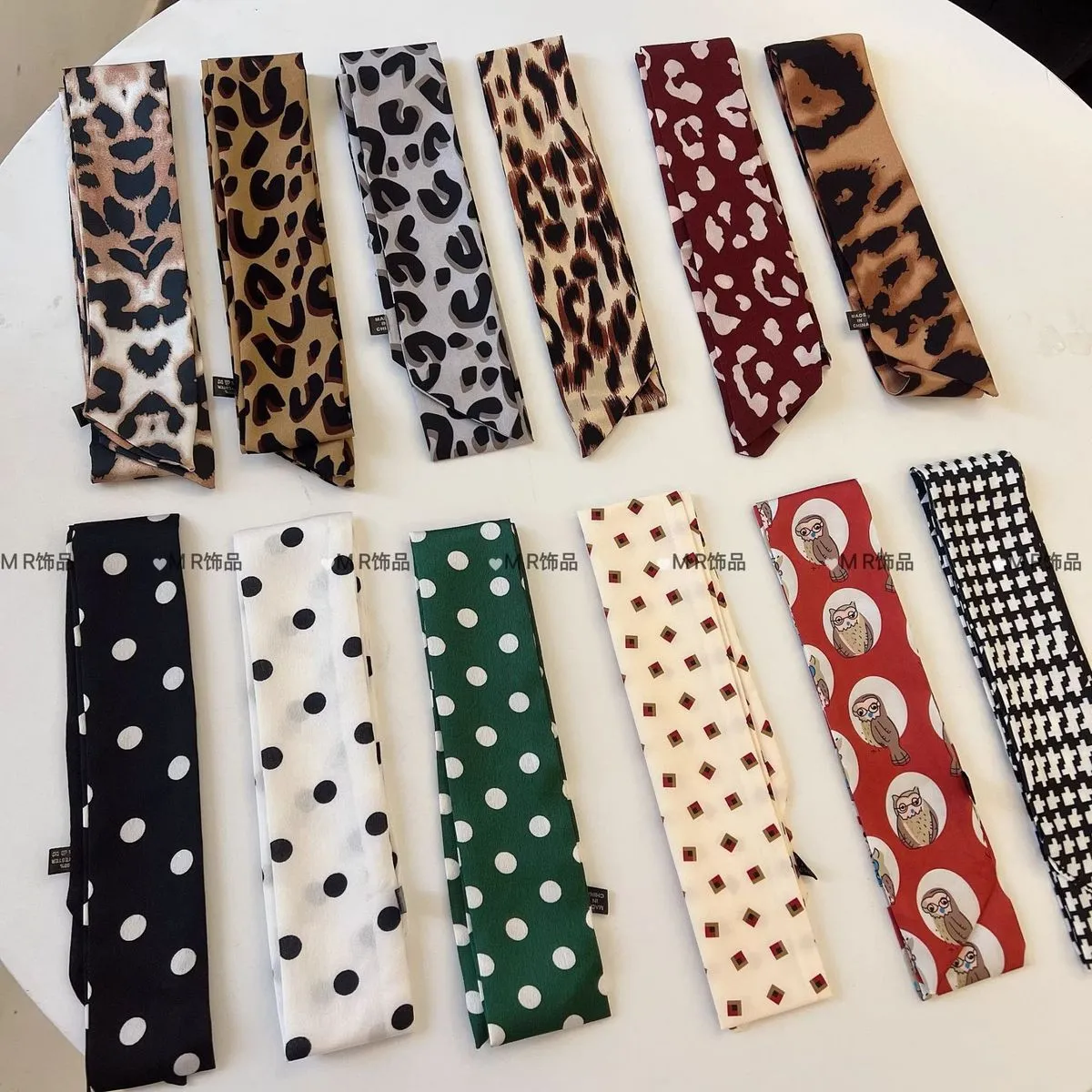 Fashion Leopard Wave Dot Printed Ribbon