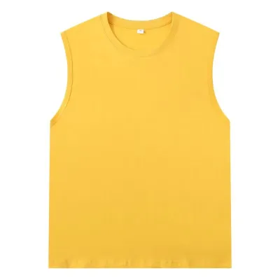 Men Fashion Casual Summer Solid Color Sleeveless Breathable Loose Tank Top