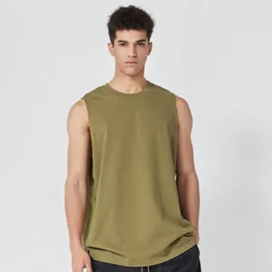 Men Fashion Casual Summer Solid Color Sleeveless Breathable Loose Tank Top