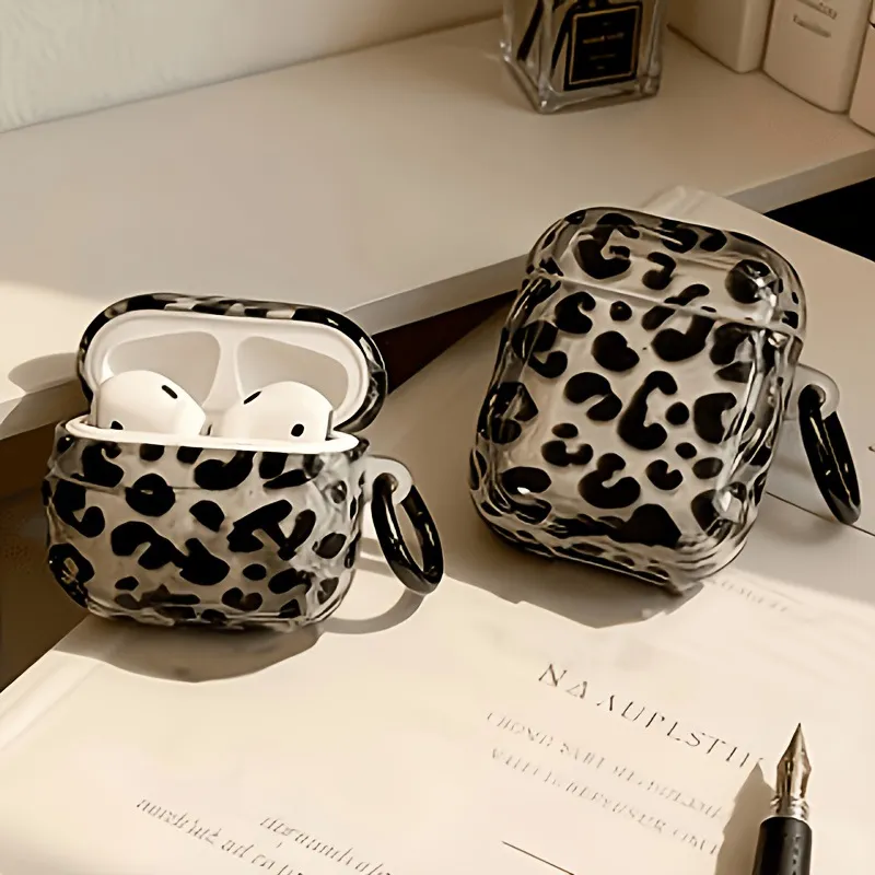 Women Fashion Simple Leopard Bluetooth Headphone Case