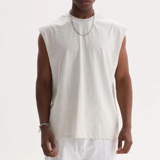 Men'S Fashion Casual Summer Solid Color Sleeveless Loose Tank Top