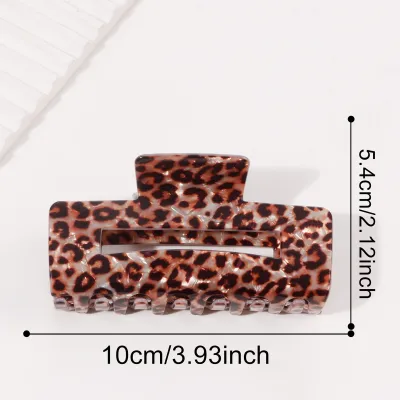 Vintage Leopard Hollow Square Hair Accessories