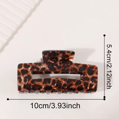 Vintage Leopard Hollow Square Hair Accessories