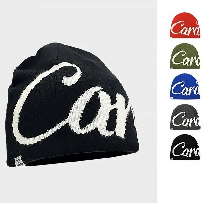 Fashion Casual Autumn And Winter Wool Double-Sided Letter Knitted Hat