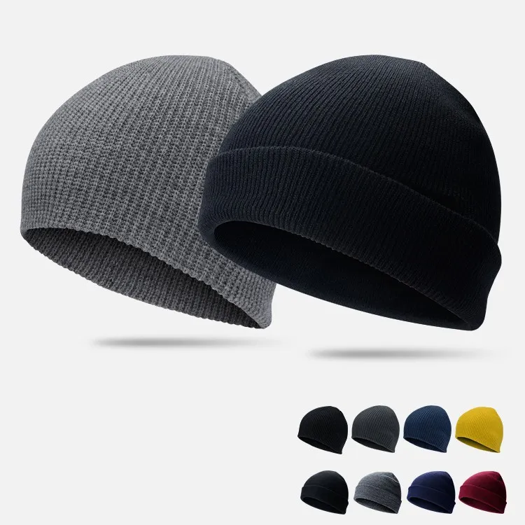 Fashion Casual Autumn And Winter Solid Color Thin Wool Knitted Hat