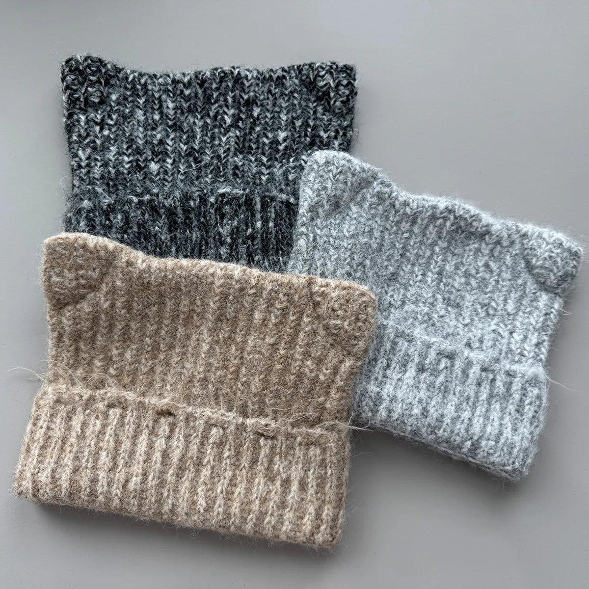 Women'S Fashion Cute Autumn And Winter Solid Color Thickened Warm Cat Ear Knitted Hat
