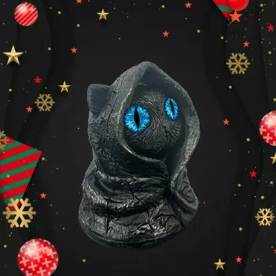 Fashion Creative Cape Gothic Black Cat Statue