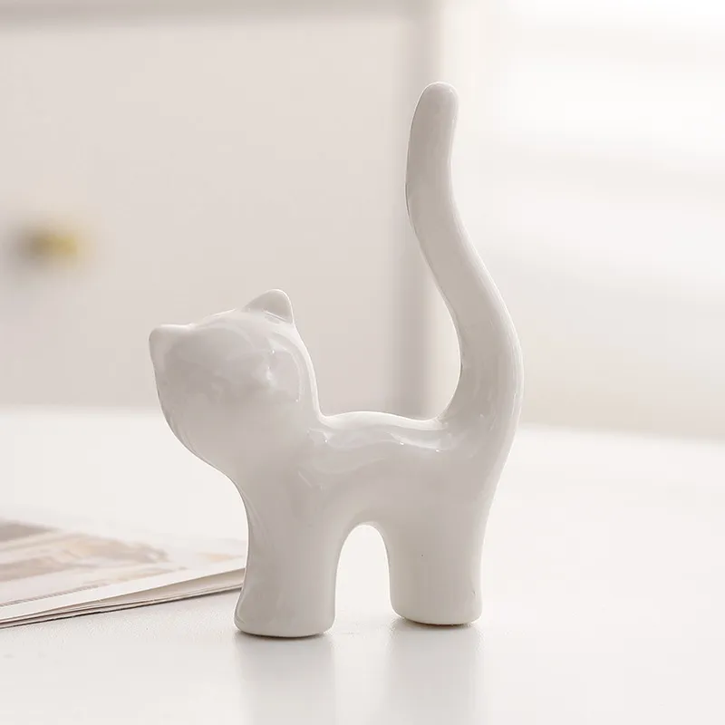 Fashion Ceramic Creative Cat Animal Window Small Ornaments