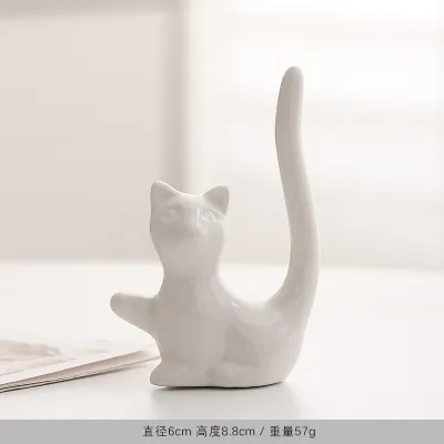Fashion Ceramic Creative Cat Animal Window Small Ornaments