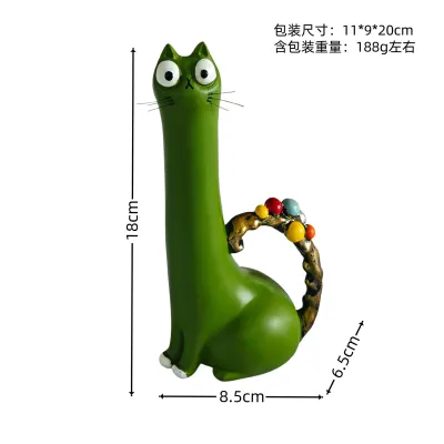 Fashion Cute Siamese Cat Flower Resin Vase Crafts Ornaments