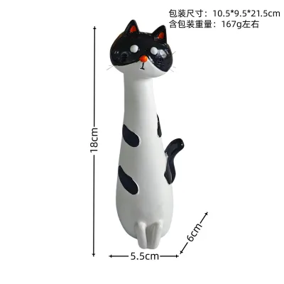 Fashion Cute Siamese Cat Flower Resin Vase Crafts Ornaments