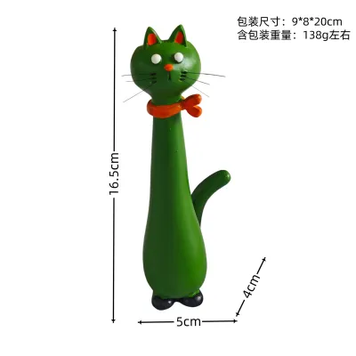 Fashion Cute Siamese Cat Flower Resin Vase Crafts Ornaments