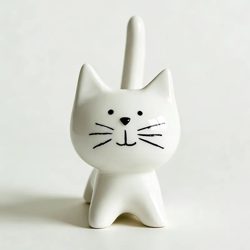Fashion Cute Cartoon Ceramic Cat Ornaments Home Decoration