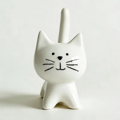 Fashion Cute Cartoon Ceramic Cat Ornaments Home Decoration